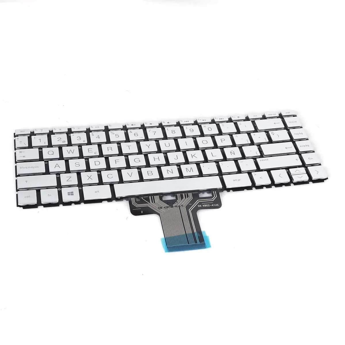 Teclado Para Portátil Hp 14S-Dq1020Ns 14S-Dq1021Ns Plata