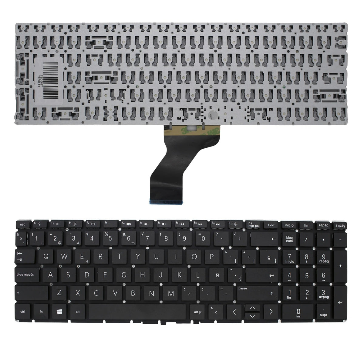 Teclado Para Portátil Hp 250 G7 255 G7 15-Da 15-Db 15-Dw 255 G7 256 G7 Nsk-Xn4Sc Negro