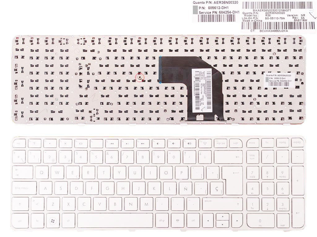 Teclado Para Portátil Hp G6-2000 Blanco