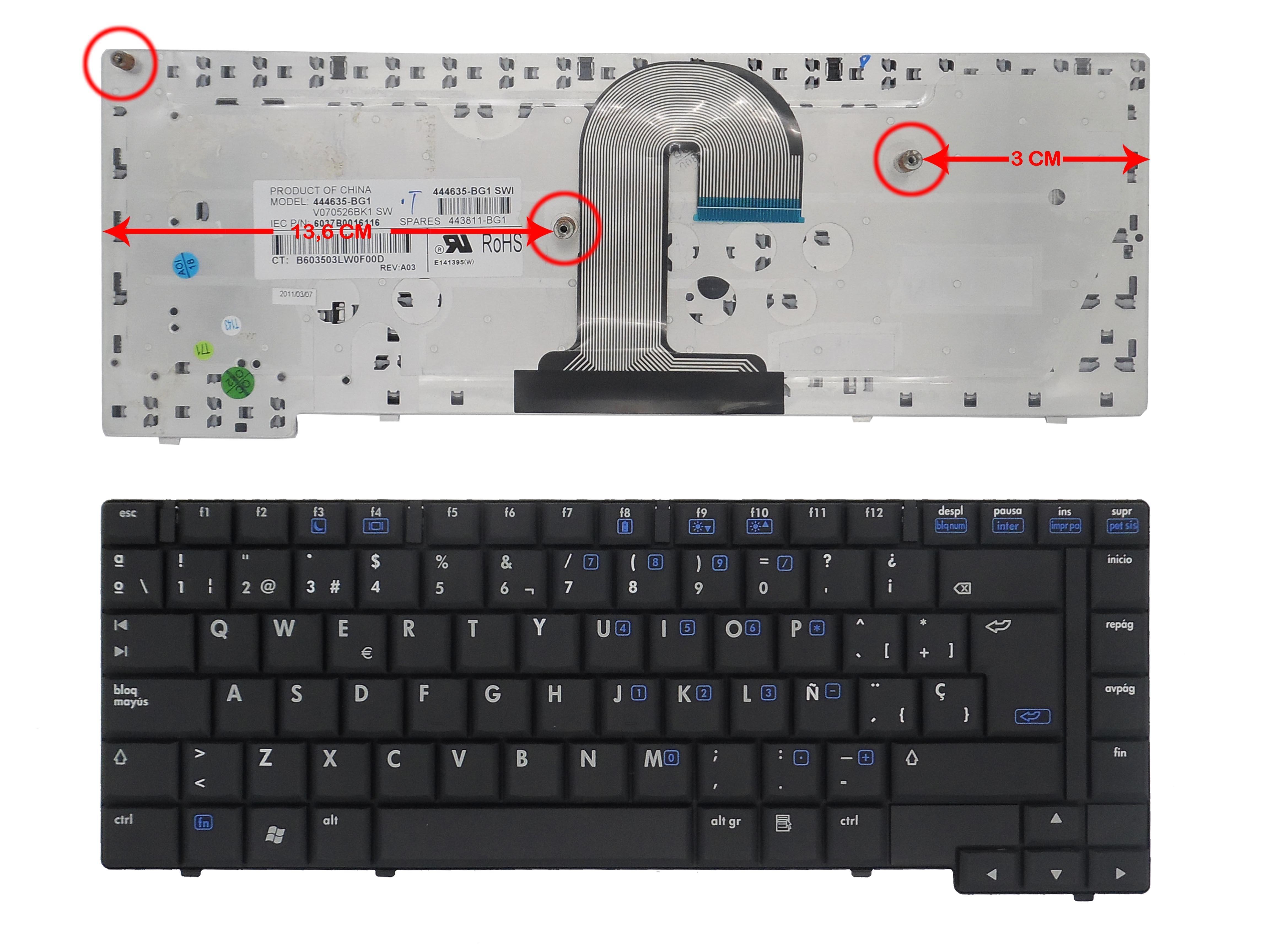 Teclado Para Portátil Hp Compaq 6710 6710B 6710S 6715