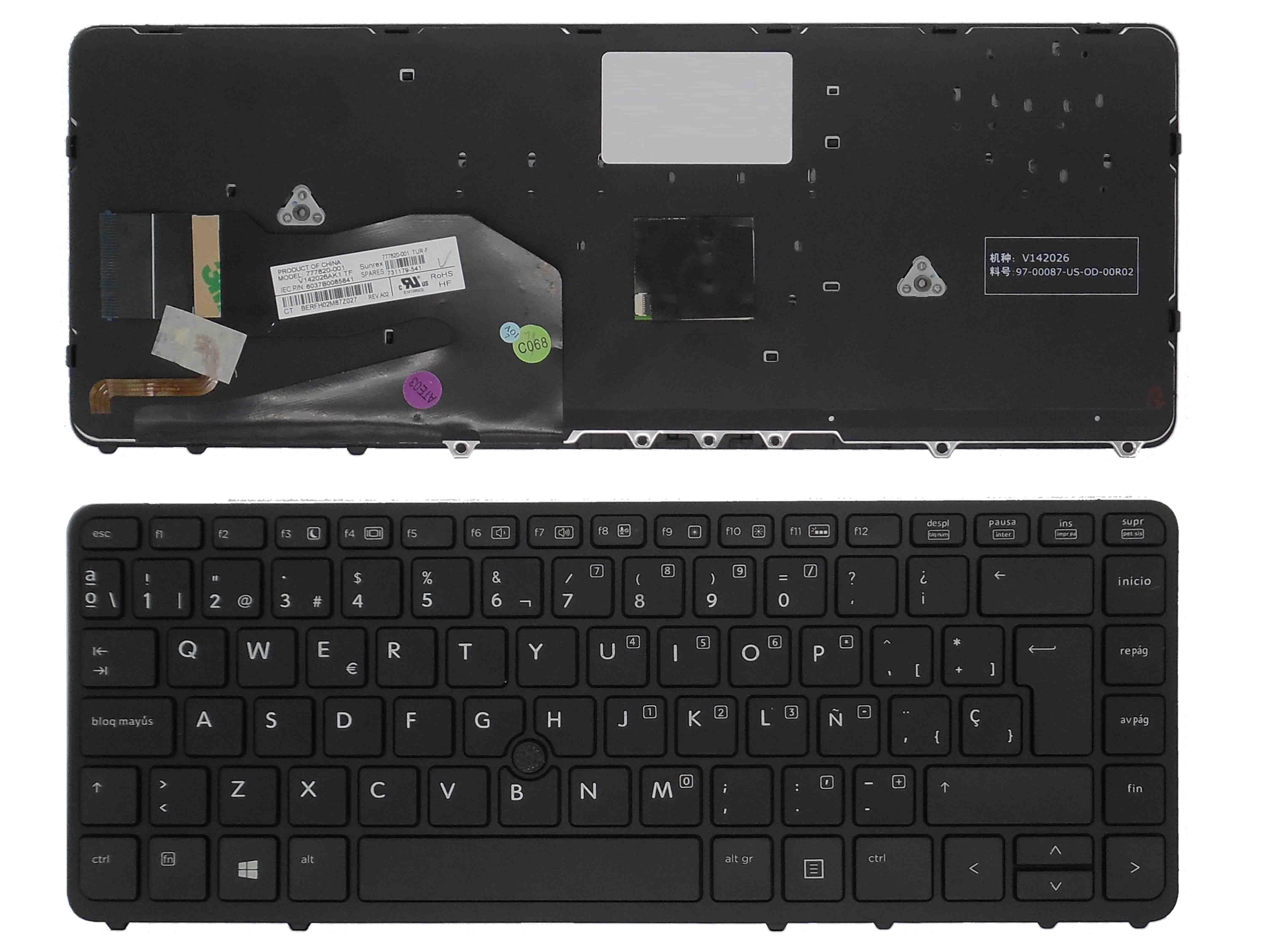 Teclado Para Portátil Hp Elitebook 840 G1 850 G1 840 G2 Series 730794-071