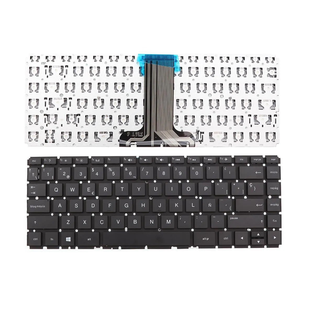 Teclado Para Portátil Hp Pavilion 14-Bs 14-Bs000 14-Bs100 14-Bs500 Negro Intro Pequeño