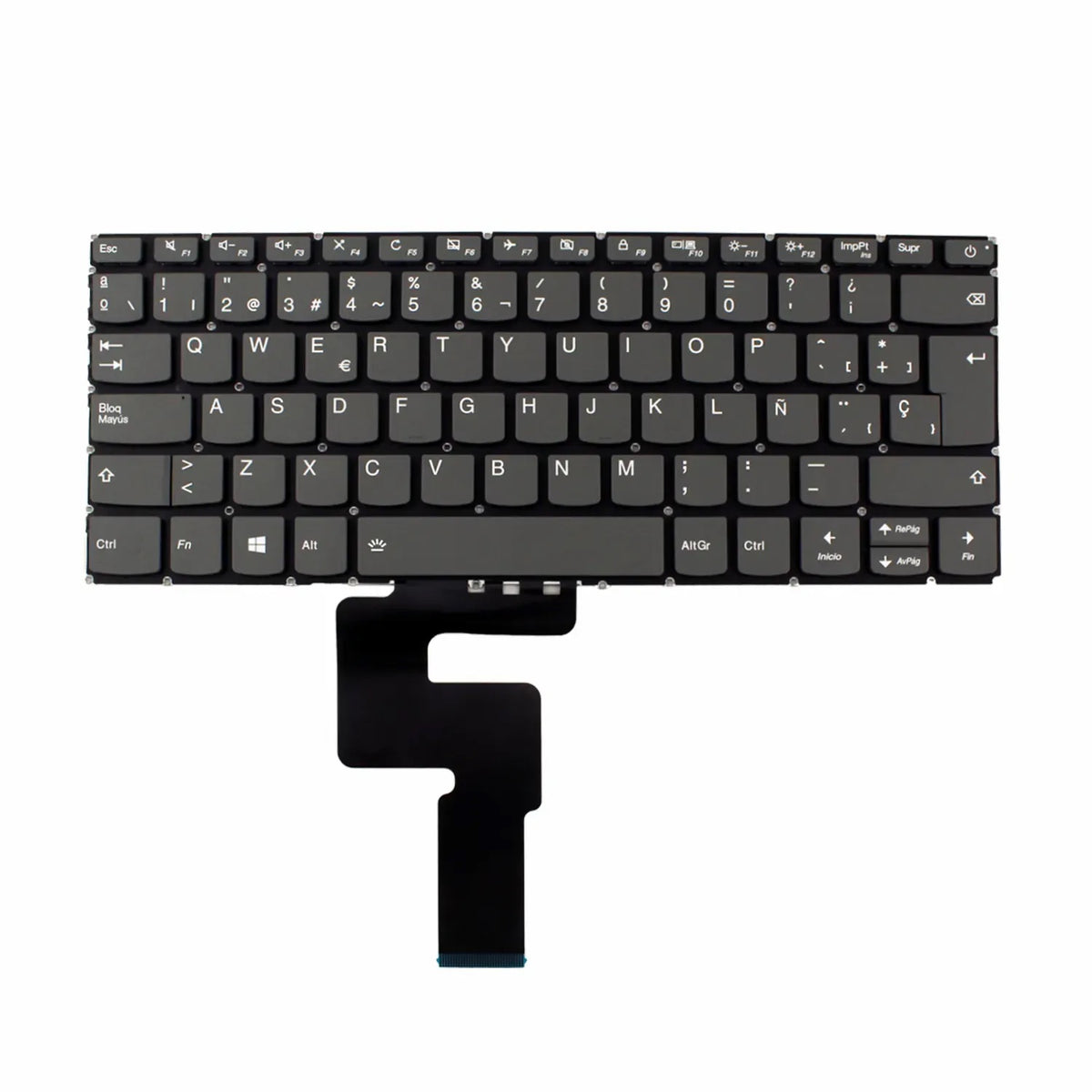 Teclado Para Portátil Lenovo Ideapad 320-14Isk 320S-14Ikb 320S-14Ikbr Gris
