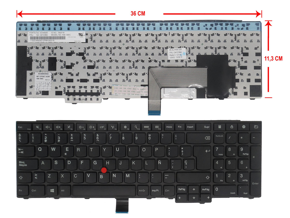 Teclado Para Portátil Lenovo Thinkpad Km-106E0