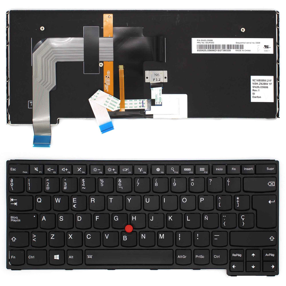 Teclado Para Portátil Lenovo Thinkpad S3 Yoga 14 P40 Yoga 460 Mt 20El 20Em 20Gq 20Gr