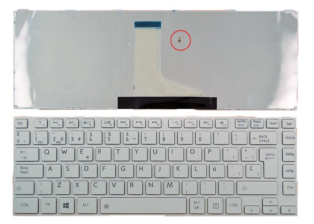 Teclado Para Portatil Toshiba L830 L840 Blanco