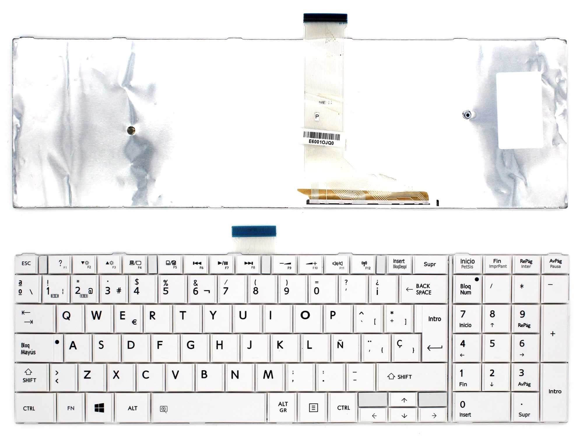 Teclado Para Portátil Toshiba Satellite C50-A C50D-A Blanco