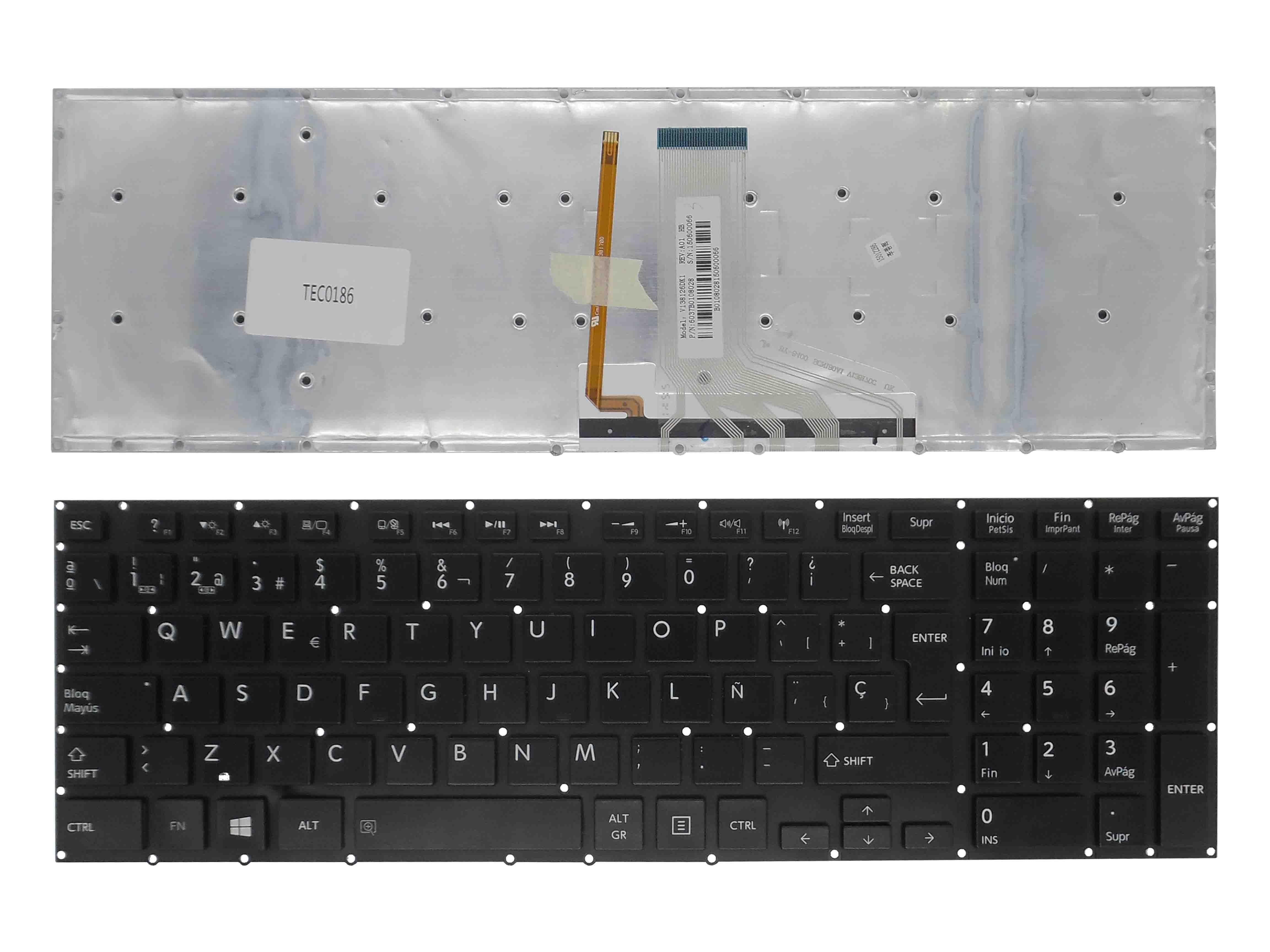 Teclado Para Portatil Toshiba Satellite P55-B P55T-A5116 P50-A P50T P55 Español