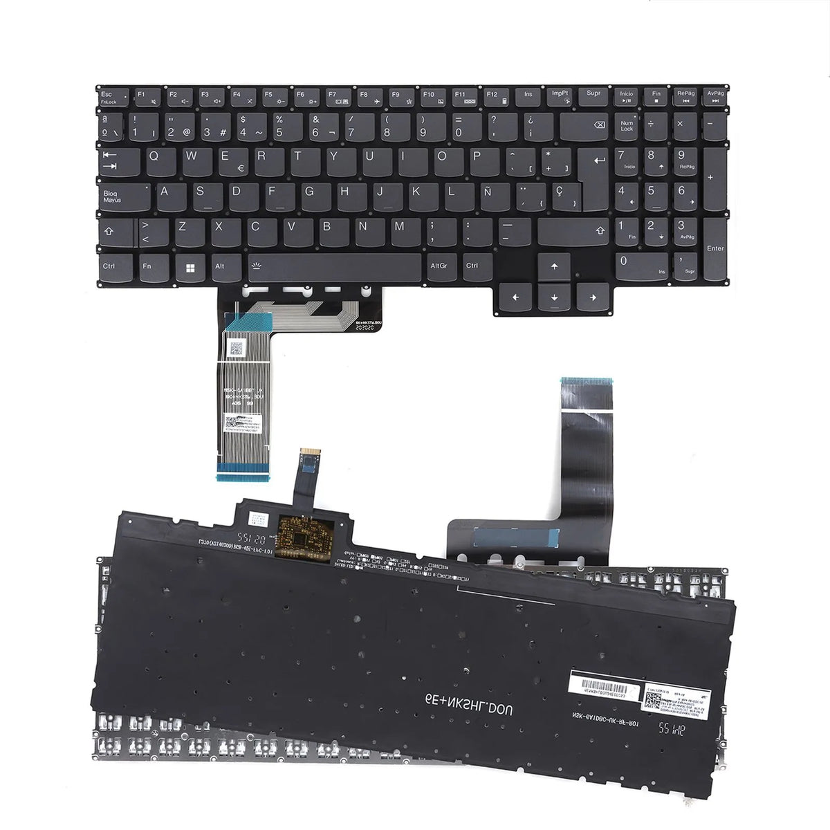 Teclado Retroiluminado Gris Para Portátil Lenovo Ideapad Gaming 3 15Arh7 9Z.Nksbc.D0S