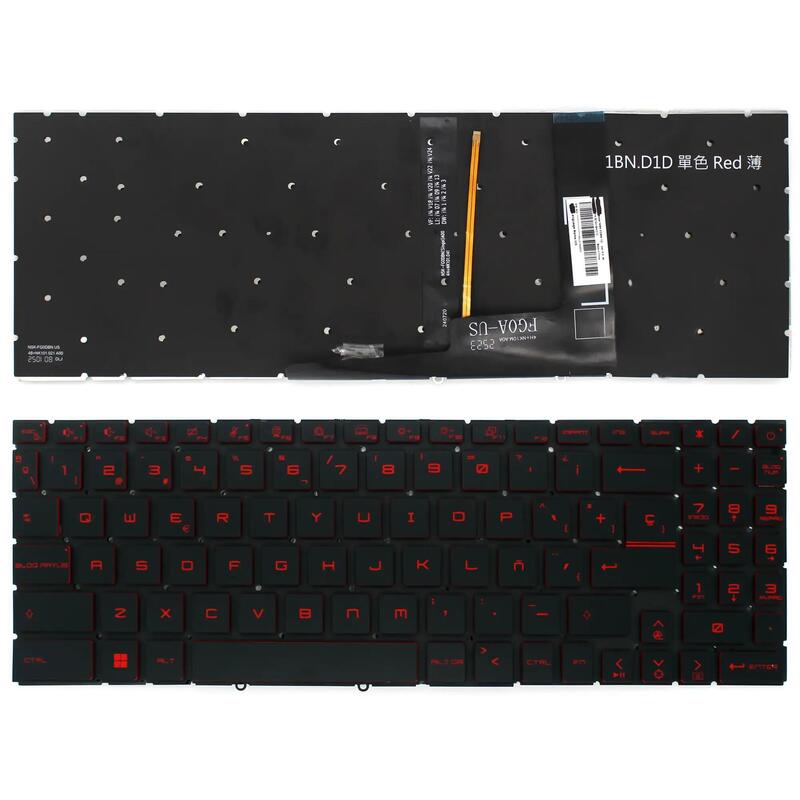 Teclado Retroiluminado Para Portátil Msi Katana Gf66 12ue Series 9z.Nk1bn.D01