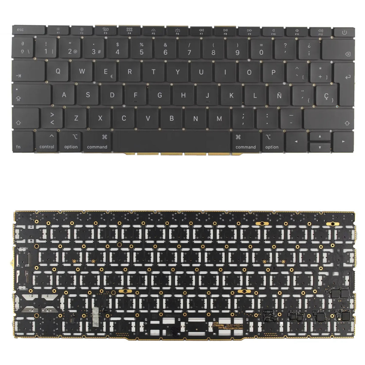 Teclado Retroiluminado Para Portátil Apple Macbook Pro A1708 13.3" Negro