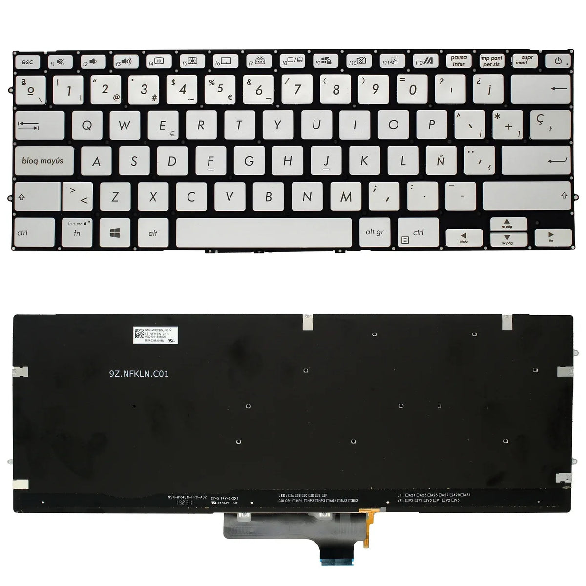 Teclado Retroiluminado Para Portátil Asus Zenbook Ux431 9Z.Nfkbn.J0S