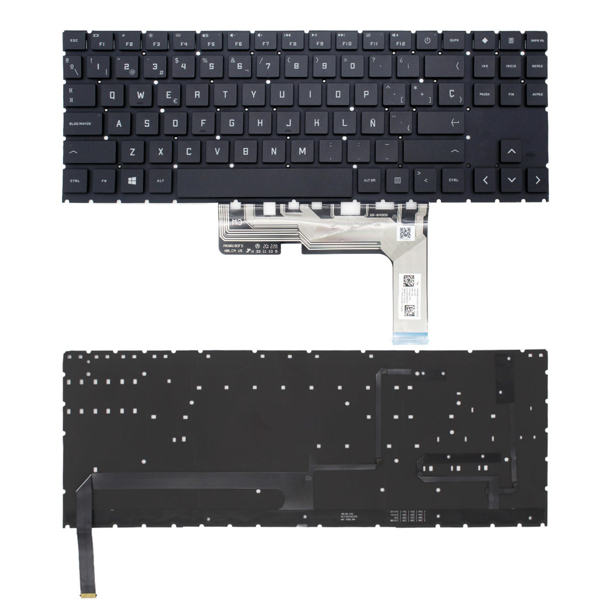 Teclado Para Portátil Hp 15-En 15-Ek Negro Retroiluminación Rgb