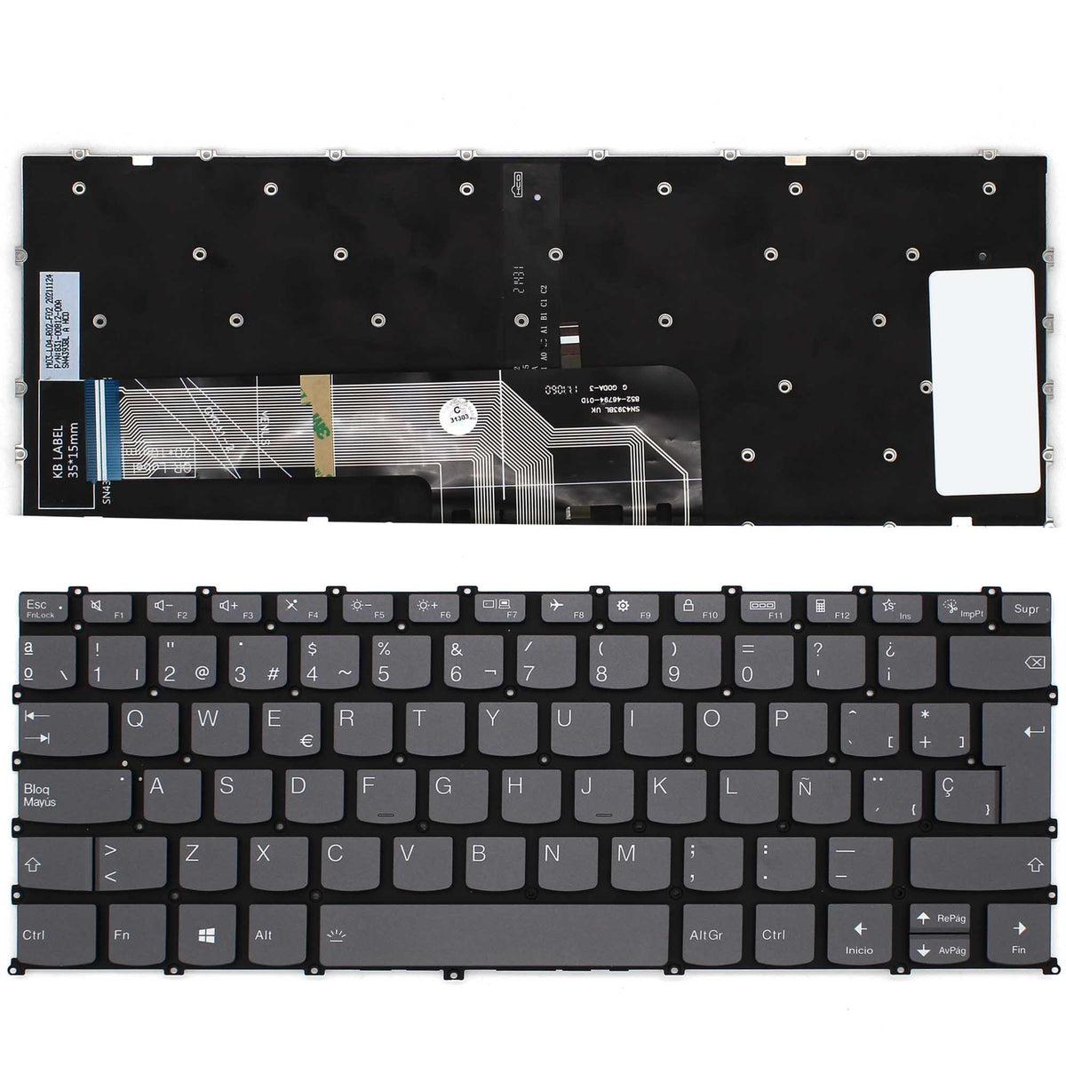 Teclado Retroiluminado Para Portátil Lenovo Ideapad 3 14Ada6 3 14Alc6 3 14Itl6