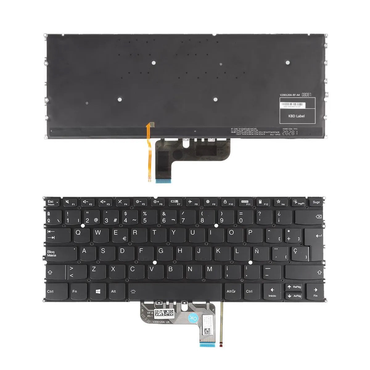 Teclado Retroiluminado Para Portátil Lenovo Ideapad Yoga 9 14Itl5 9-14Itl5 Negro