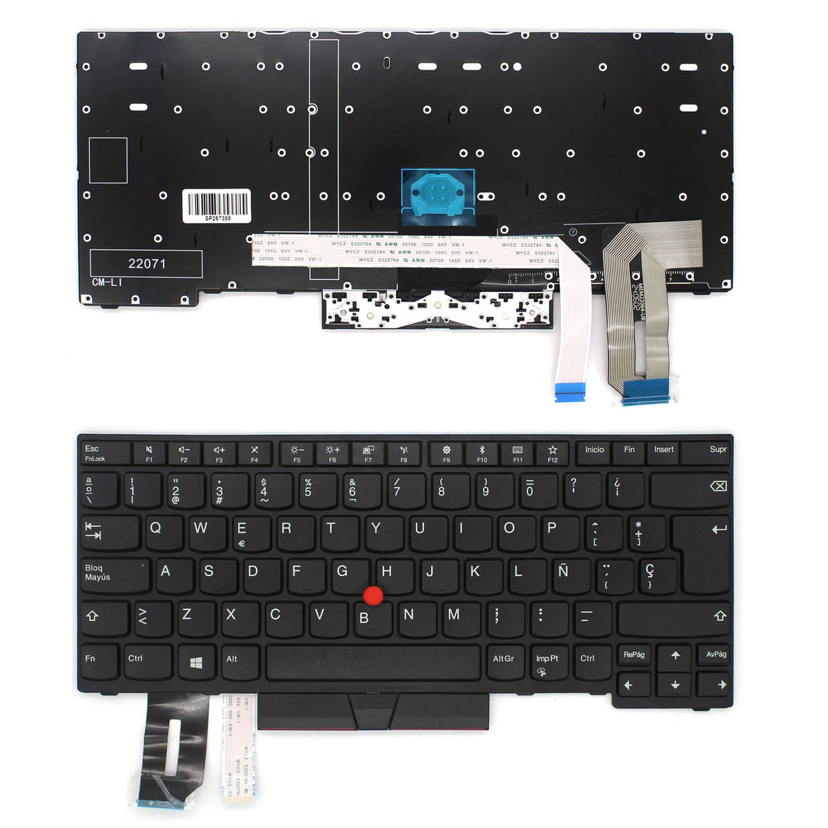 Teclado Retroiluminado Para Portátil Lenovo Thinkpad T470 T480 T480S T490 T495 L480 L380 L390