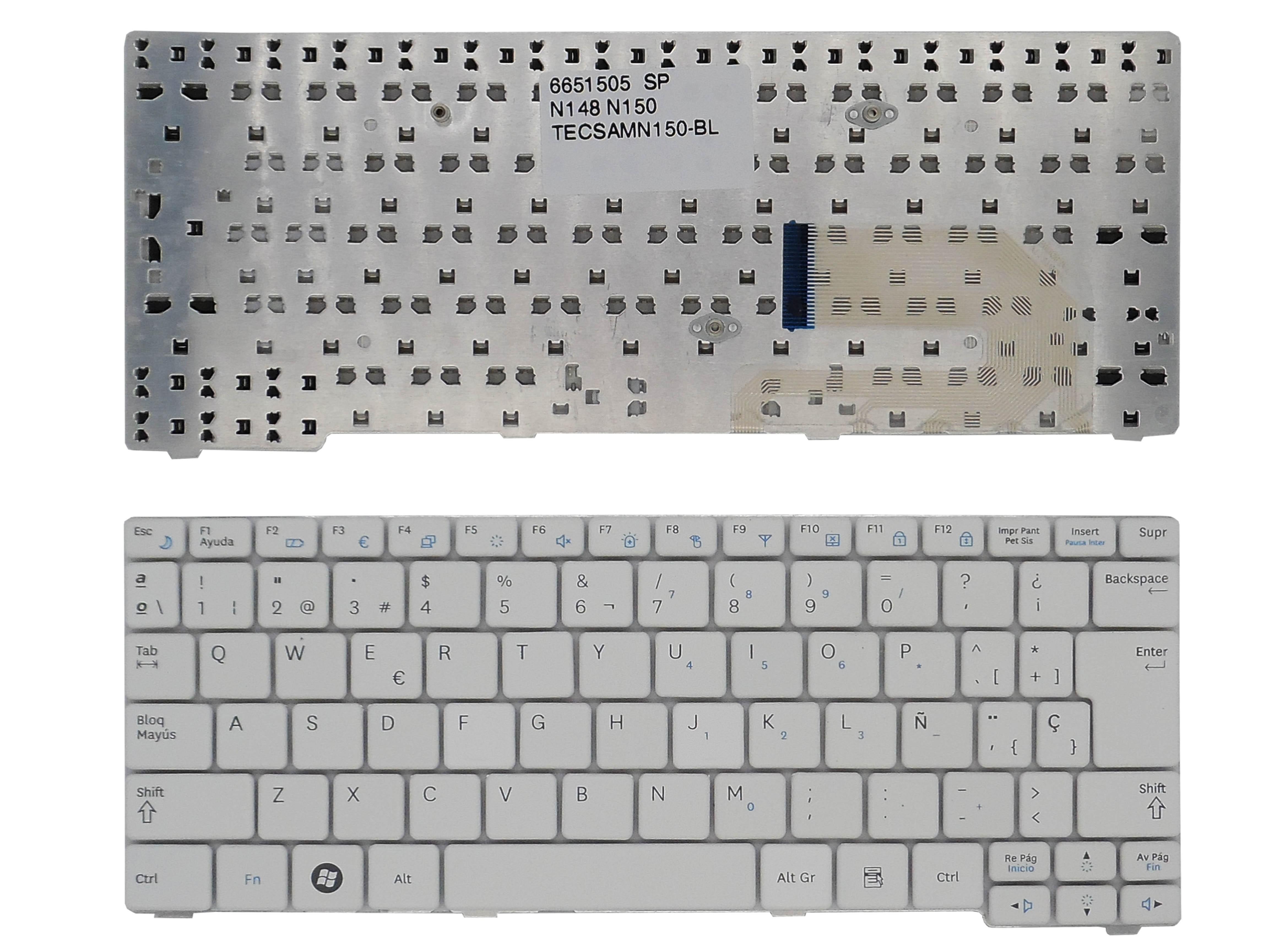Teclado Para Portátil Samsung Nb30 N128 N148 N145 N150 Np10 Blanco