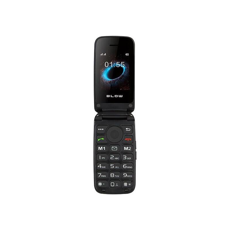 Teléfono Blow Negro Para Personas Mayores Con Tapa Abatible S24