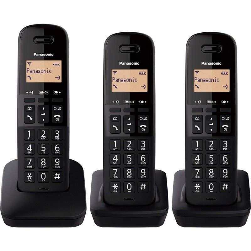 Teléfono Inalámbrico Panasonic Kx-Tgb613spb Pack Trio Negro