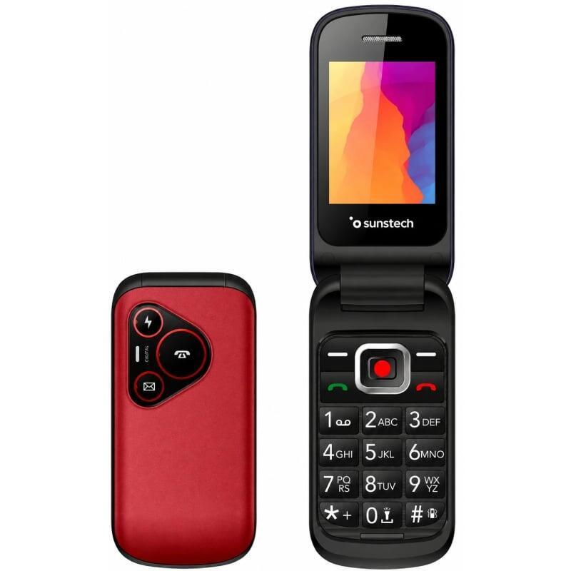 Teléfono Móvil Sunstech Celt24 Para Personas Mayores Rojo