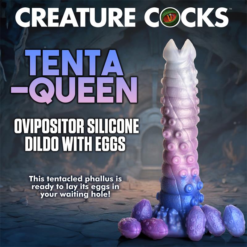 Tenta-Queen Dildo Ovipositor Con 6 Huevos