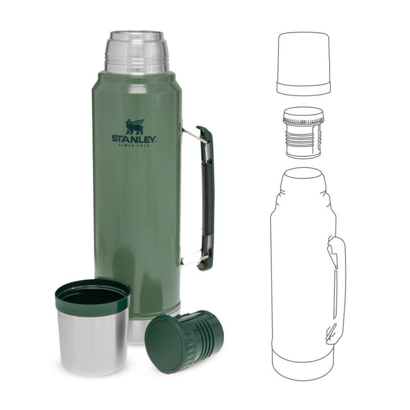 Termo Stanley Classic Hammertone Verde 1l 10-08266-001