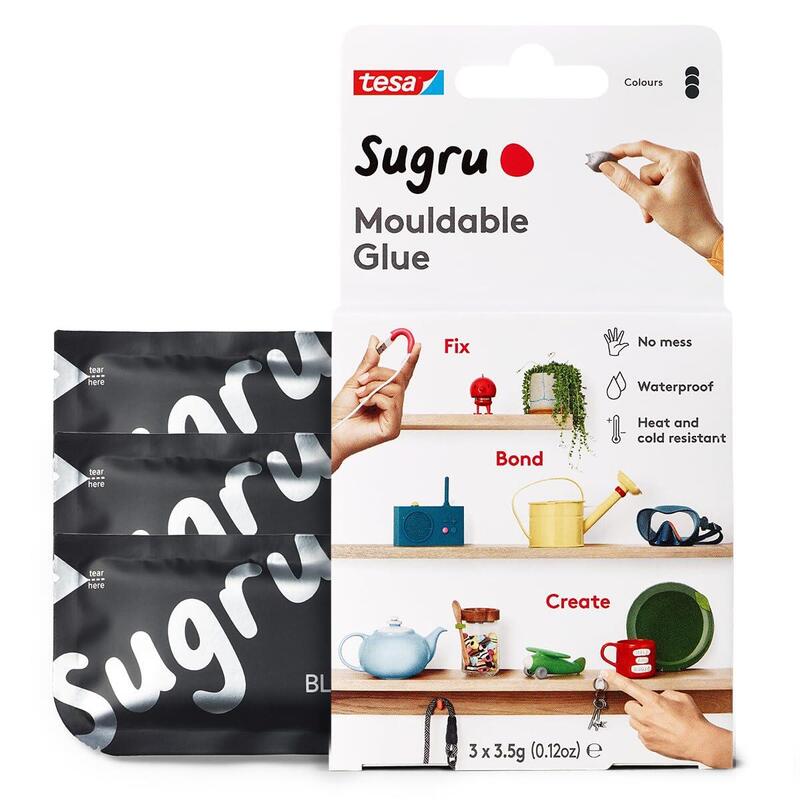 Tesa Sugru Formbarer Allzweckkleber 3er Negro Engl. Vers.
