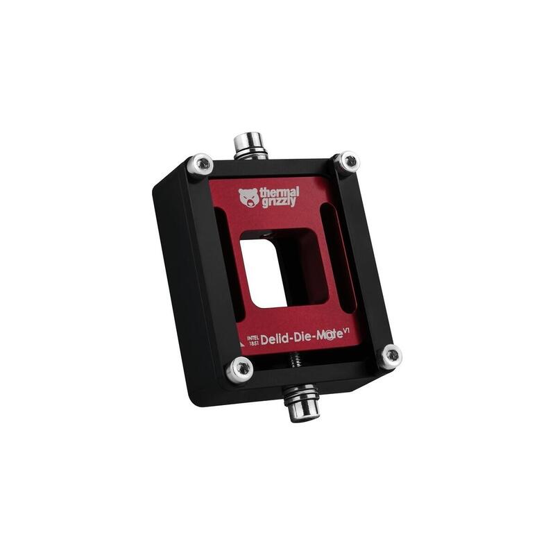Termal Grizzly Intel 1851 Delid-Die-Mate V1, Herramienta De Ensamblaje Negro/Rojo, Herramienta Delidding Tg-Ddm-I1851-V1
