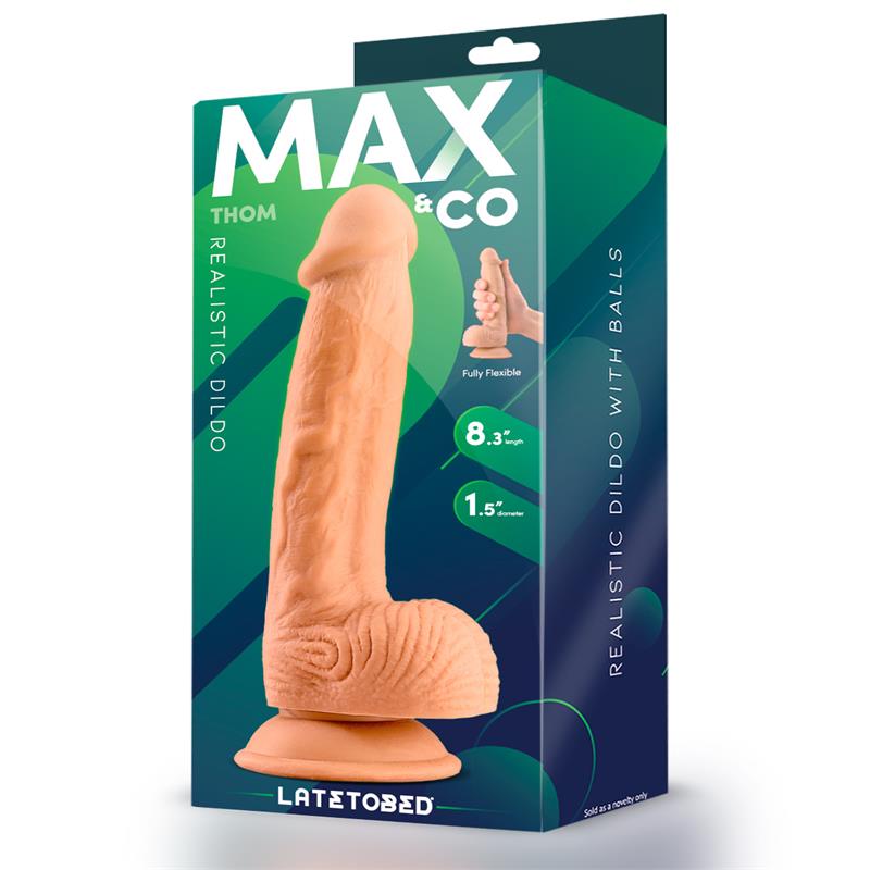 Dildo Realista Con Testículos Natural Thom  8.3