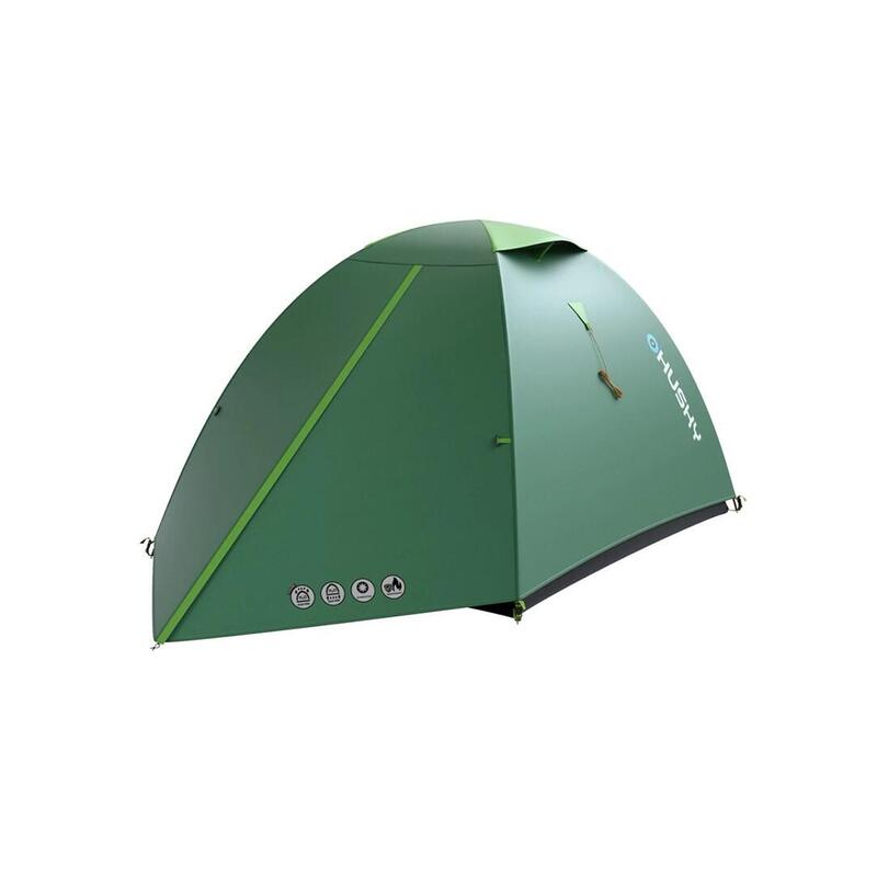 Tienda De Campaña Turística Husky Bizam 2 Plus Para 2 Personas, 145 X 290 X 120 Cm, 3,6 Kg, Color Verde.