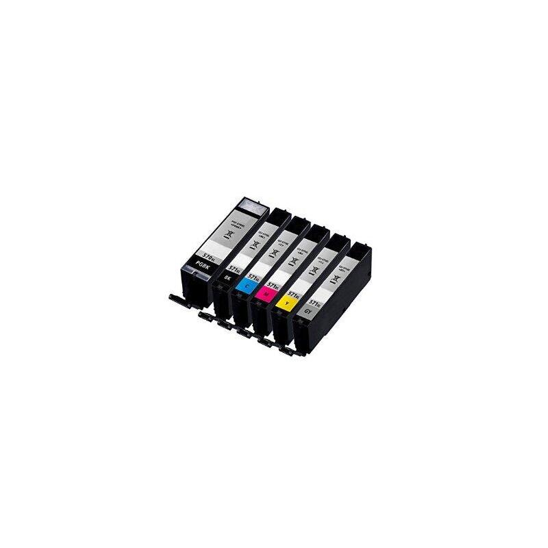 Tinta Compatible Canon 571xl Gris 10.8ml Chip Mg5700,Mg6800,Mg7700 Cli-571gyxl