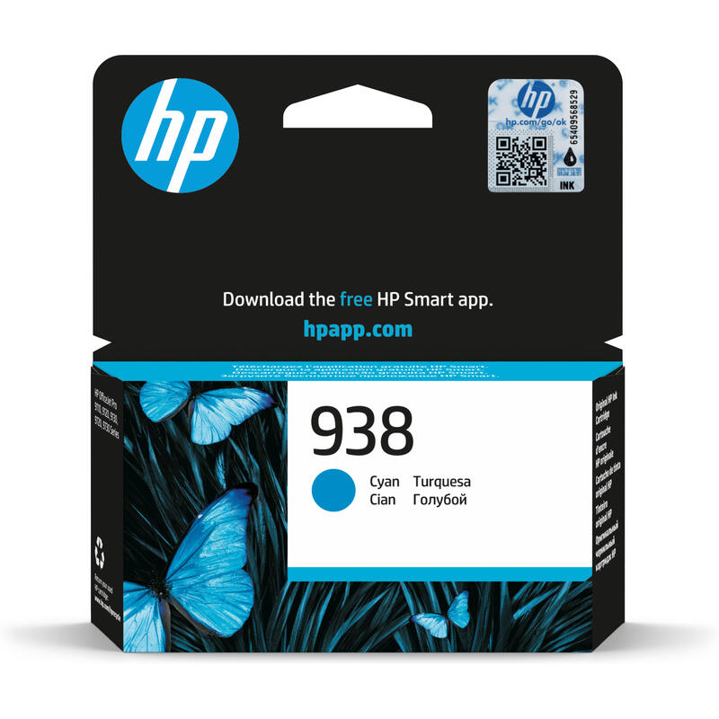 Tinta  Hp 4s6x5pe / Hp 938 Cyan
