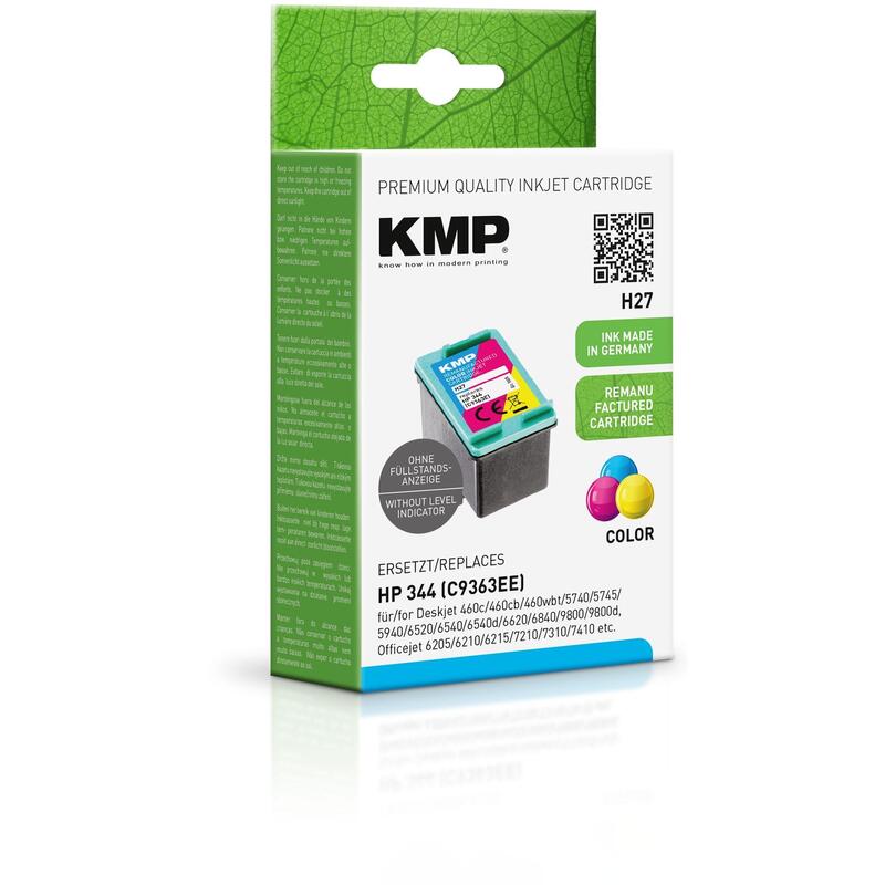 Tinta Kmp 3 Colores C M Y Deskjet 5740 5940 6540 6620 6840  6940 6980 9800 Photosmart 8050 8150  8450 8750 - Nº 344