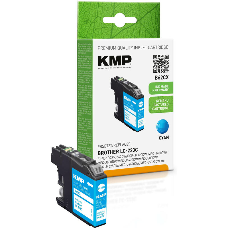 Tinta Kmp Brother Lc-223c Cyan 550 S. B62cx