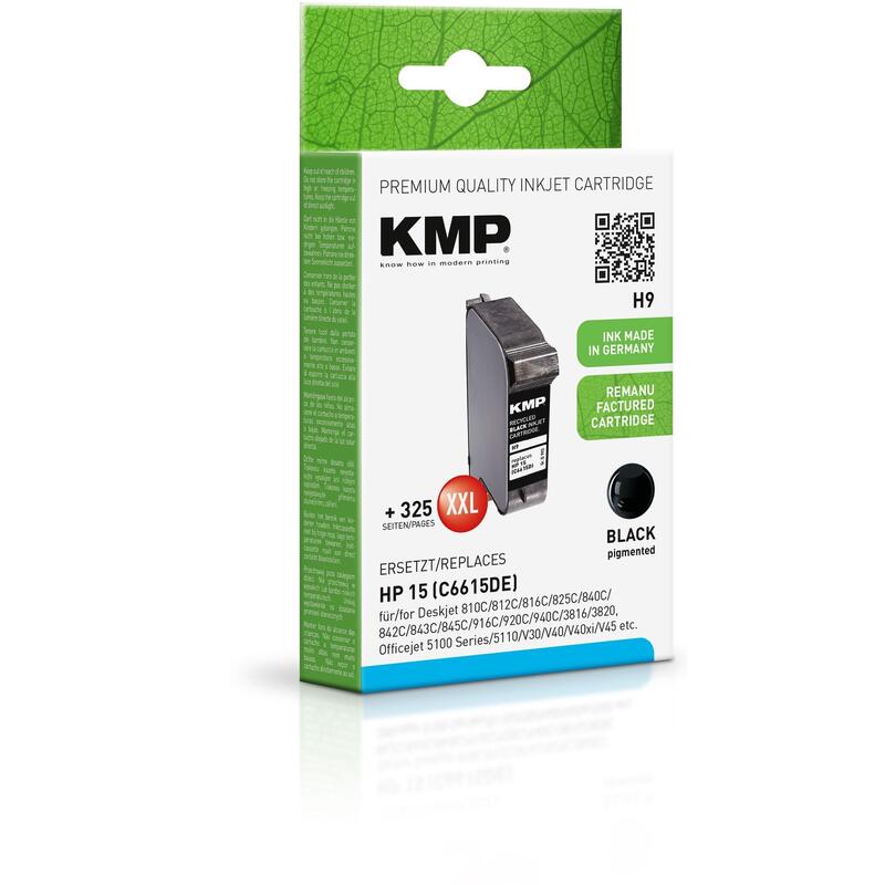 Tinta Kmp Negro Deskjet 810c  812c  816c  825c  840c  842c  843c  845c  916c  920c  940c  3816  3820  Officejet 5100 Series  5110  Officejet V30  V40  V40xi  V45  Psc 500  Psc 700  Psc 720  Psc 750  Psc 950 - Nº 15 Cap. Extra