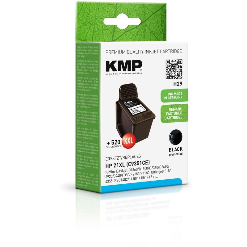 Tinta Kmp Negro Deskjet F380 D1360 D2360 3920 3940  Officejet 4355 4315  Psc 1402 1410 1415  1417 - Nº 21 Xl