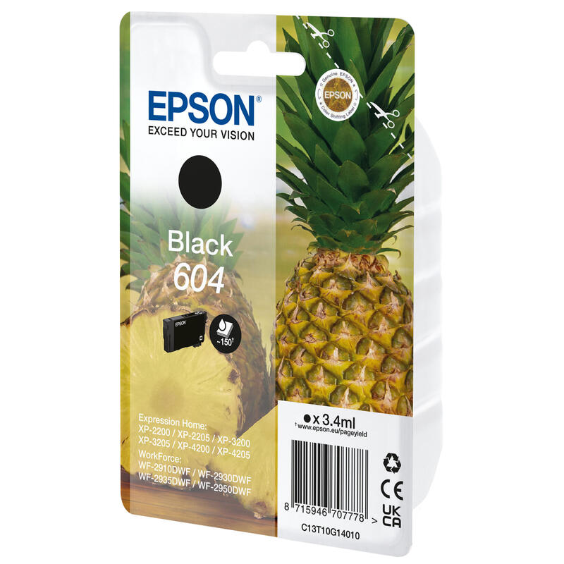 Tinta Original Epson 604 Negro 3.4ml C13t10g14020
