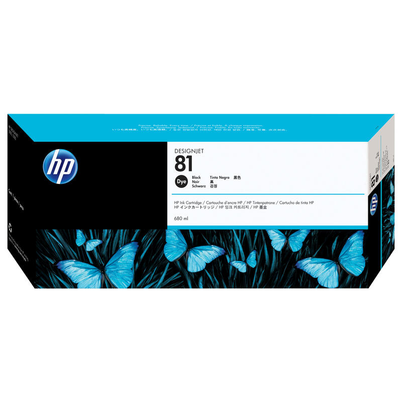 Tinta Original Hp 81 680 Ml Negro Original  Para Designjet 5000, 5000ps, 5000ps Uv, 5000uv, 5500, 5500mfp, 5500ps