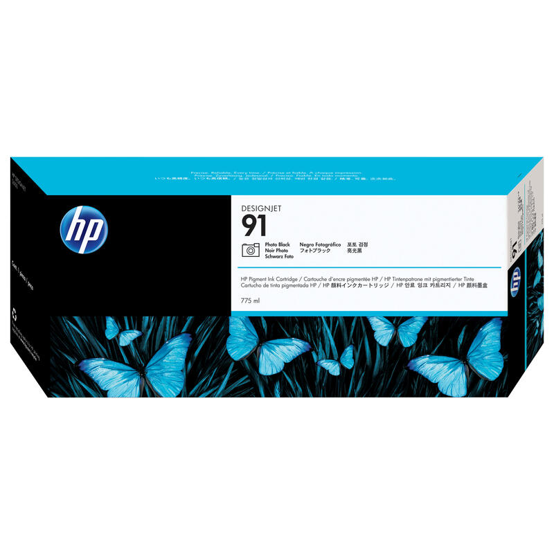 Tinta Original Hp 91 Pigmentada Negro Fotografico De 775 Ml