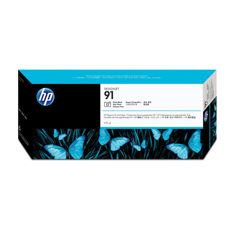 Tinta Original Hp 91 Pigmentada Negro Fotografico De 775 Ml