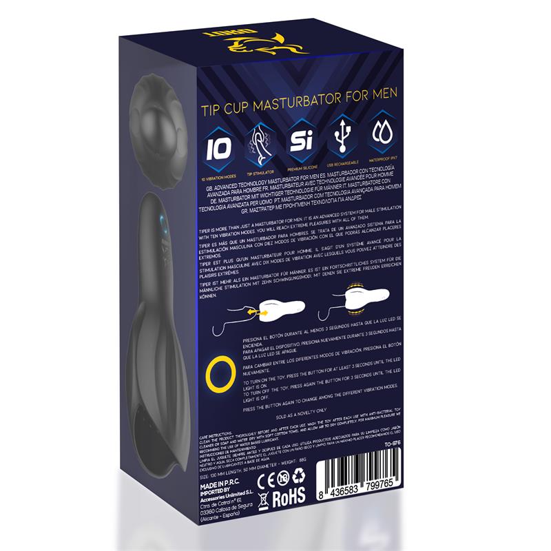 Tiper Copa Masturbadora Para El Pene Silicona Usb