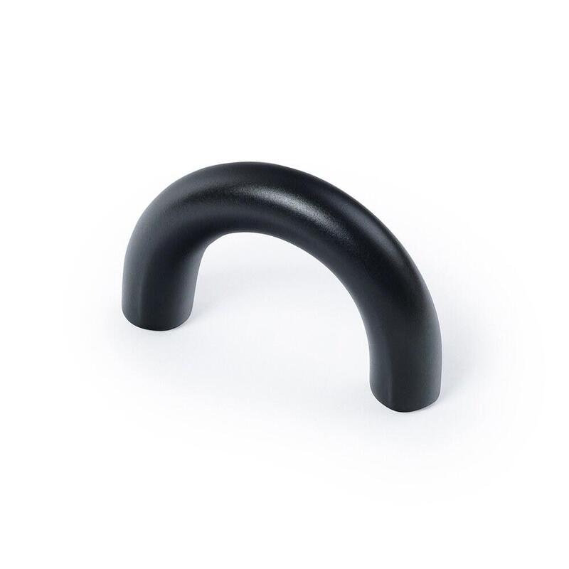 Tirador De Mueble Tipo Asa, Modelo 150, De Zamak Con Acabado Negro Mate, 32 Mm, Blíster 4 Uds