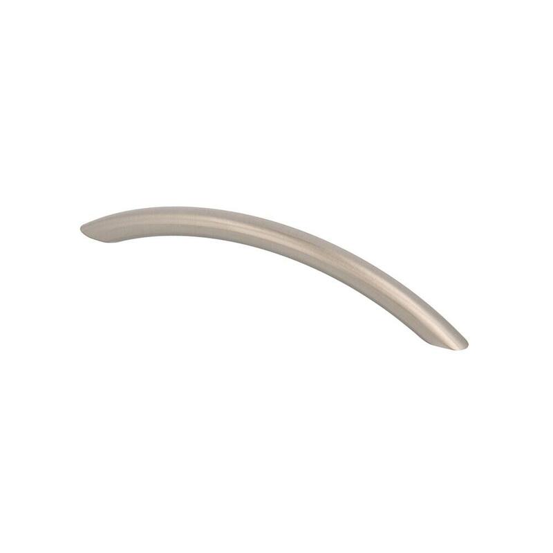 Tirador De Mueble Tipo Asa, Modelo 158a, De Aluminio Con Acabado Níiquel Satinado, 128 Mm, Blíster 4 Uds