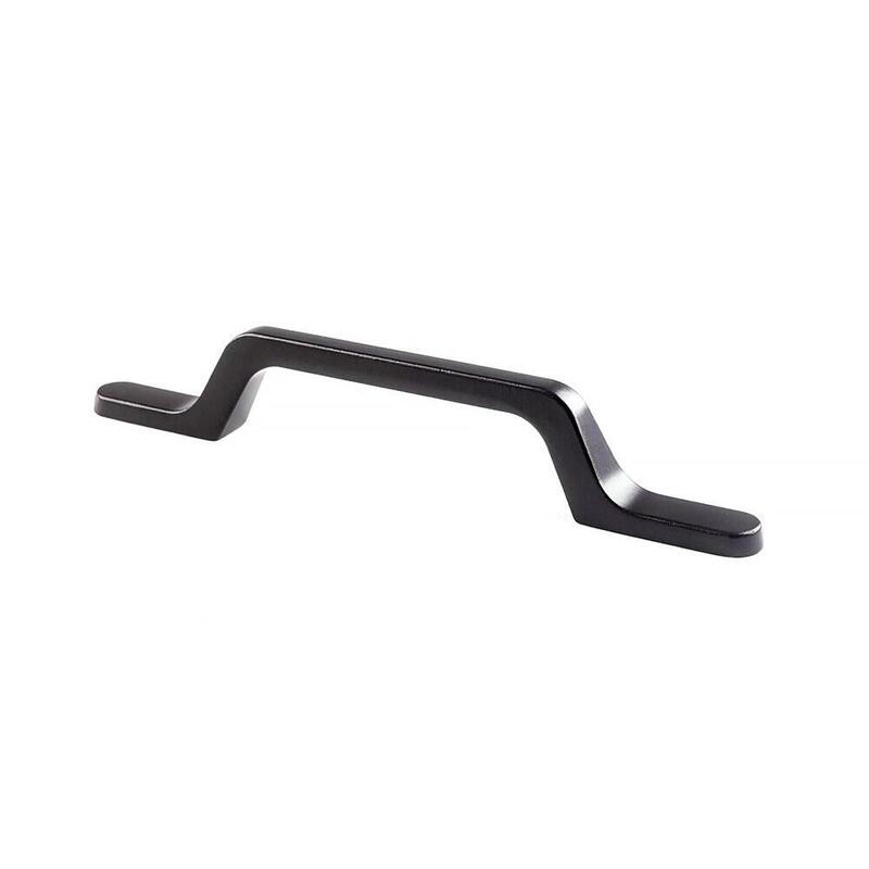 Tirador De Mueble Tipo Asa, Modelo 515, De Aluminio Con Acabado Titanio, 96 Mm, Blíster 4 Uds