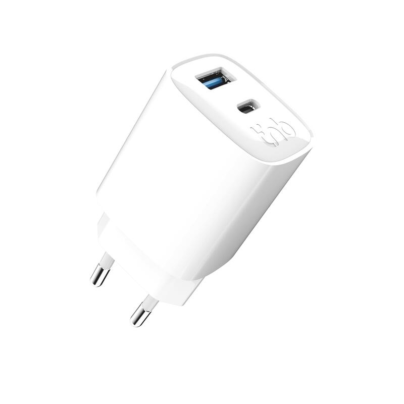 Tnb Cargador 1 Usb-C +1 Usb-A Gan 45w Mains Charger - White