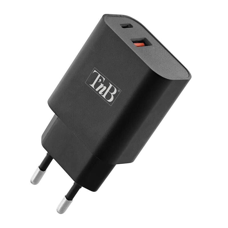 Tnb Cargador 30w Pd Usb-C And 18w Usb-A Qc Mains Charger - Black