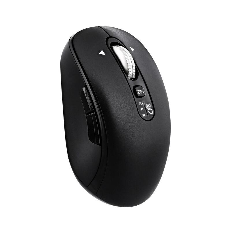 Tnb Infinitemn - Rechargeable Wireless Mouse With Dual-Function Scroll Wheel - Black
