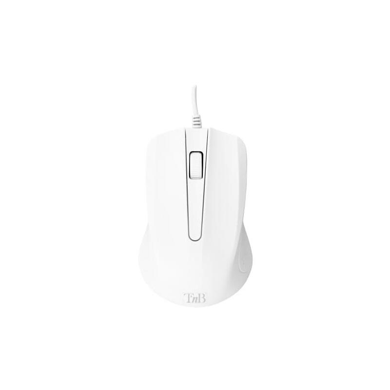 Tnb Shark - Ratón Óptico Con Cable - Blanco