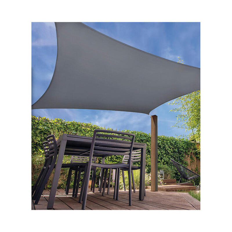 Toldo Vela Cuadrado Color: Gris Claro 5x5m Ambiance