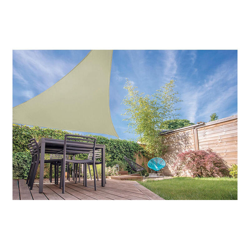 Toldo Vela Forma De Triangulo Color: Arena 3,6x3,6x3,6m Ambiance